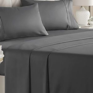 Hotel Luxury Bed Sheets-Comfy Breathable & Cooling-Full Size 4 Piece Set